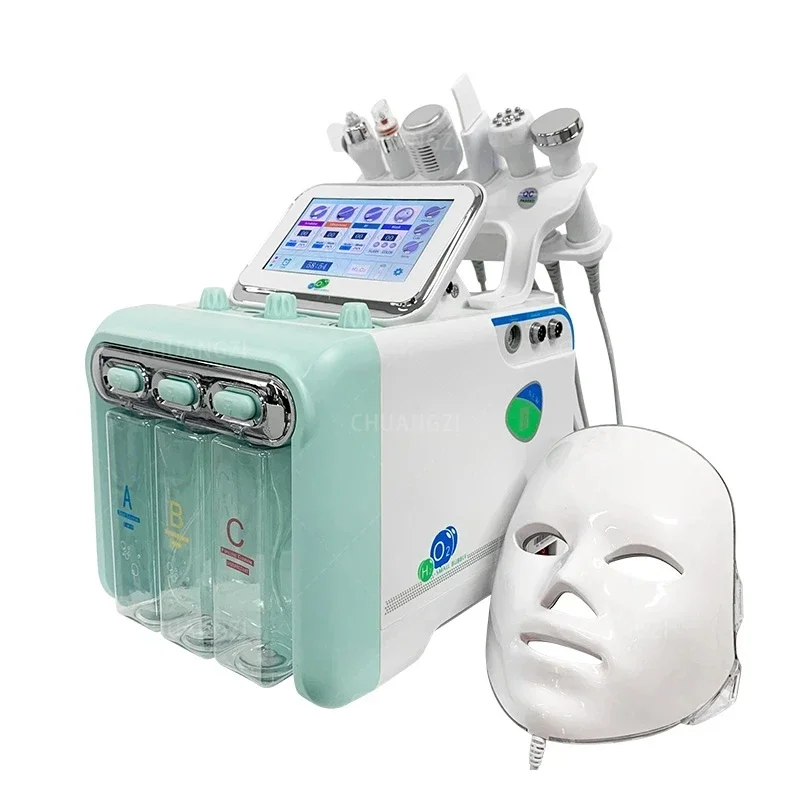 Machine Hydrotherapie Gezichtsbehandeling 7 in 1, Huidreiniging, water- en zuurstofinjectie. Professionele medische meubels gezichtsverzorgingsmachine