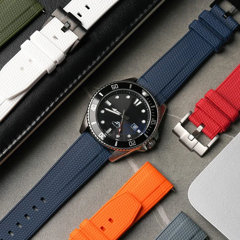 Rubber Silicone Strap for Swatch X Omega MoonSwatch Quick Release Waterproof Sport Bracelet for Seiko Rolex Watch Band 20mm 22mm