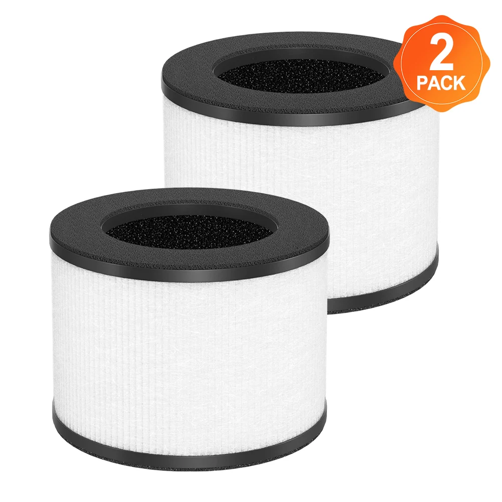 Paquete de 2 filtros de repuesto H13 HEPA para Tolife para TZ-K1 MK01 filtro de repuesto de filtración de aire 3 en 1 limpieza de mejoras para el hogar