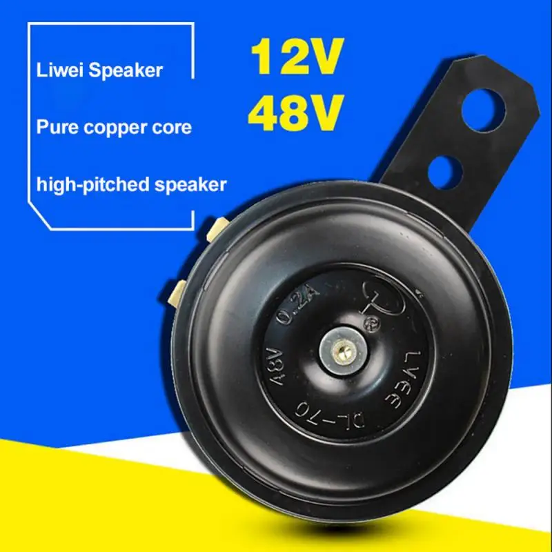 Universal Motorcycle Electric Horn kit 12V 1.5A 105db Waterproof Round Loud Horn Speakers for Scooter Moped Dirt Bike ATV