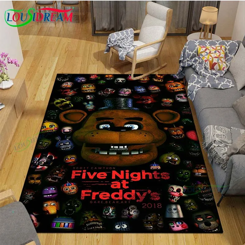 

Horror Games Five Nights Bear Printed Carpets Children's Room Living Room Decoration Carpets for Bed Room Rug Anime Rug