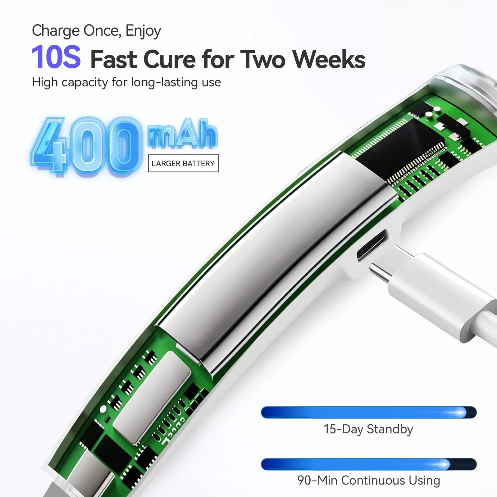 Handheld UV LED Nageltrocknungslampe wiederaufladbare Mini Nagelverbesserungslampe Gel Nagelverbesserungswerkzeug Nageltrockner