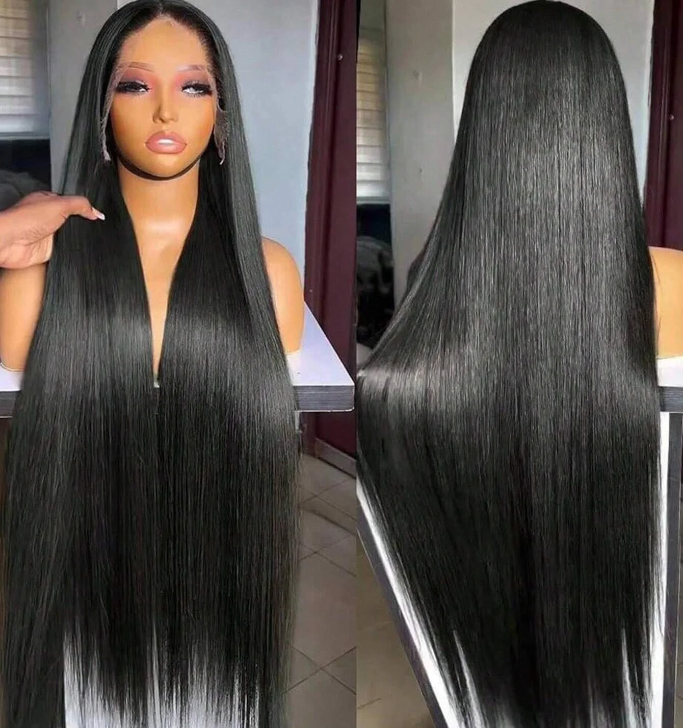 Straight Lace Front Wigs Human Hair 13x4 Transparent Lace Front Human Hair Wigs For Women Pre Plucked With Baby Hair