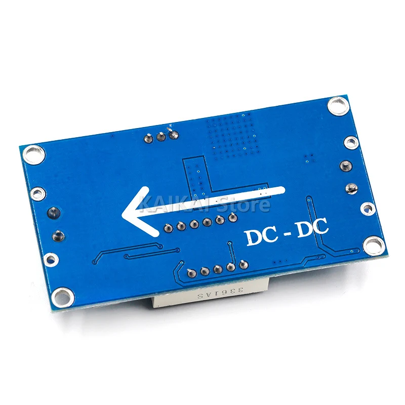 LM2596 BUCK 3A módulo de potencia reductor ajustable de voltaje de DC-DC + voltímetro LED azul