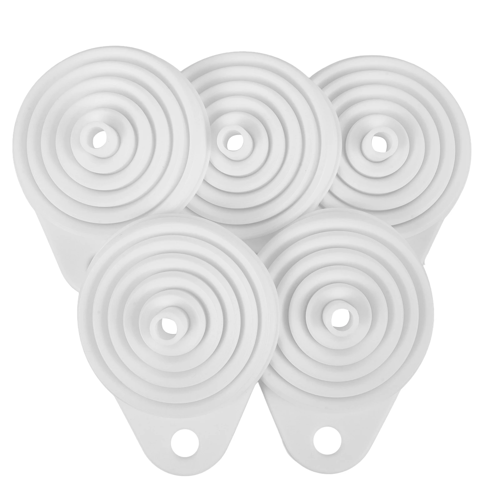 

5pcs Silicone Vinegar Oil Liquid For Filling Bottles Wide Mouth Portable Kitchen Gadget Hanging Holes Foldable L Size Reusable