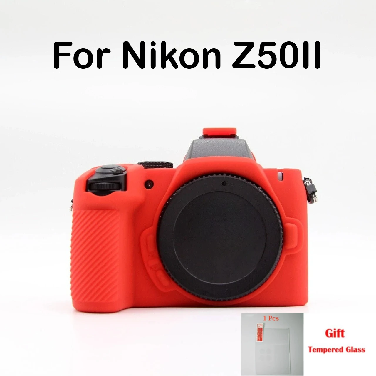 

For Nikon Z50II Z50-II Cameras Accessories protective cover silicone cover anti-wear and anti-knock + free tempered film