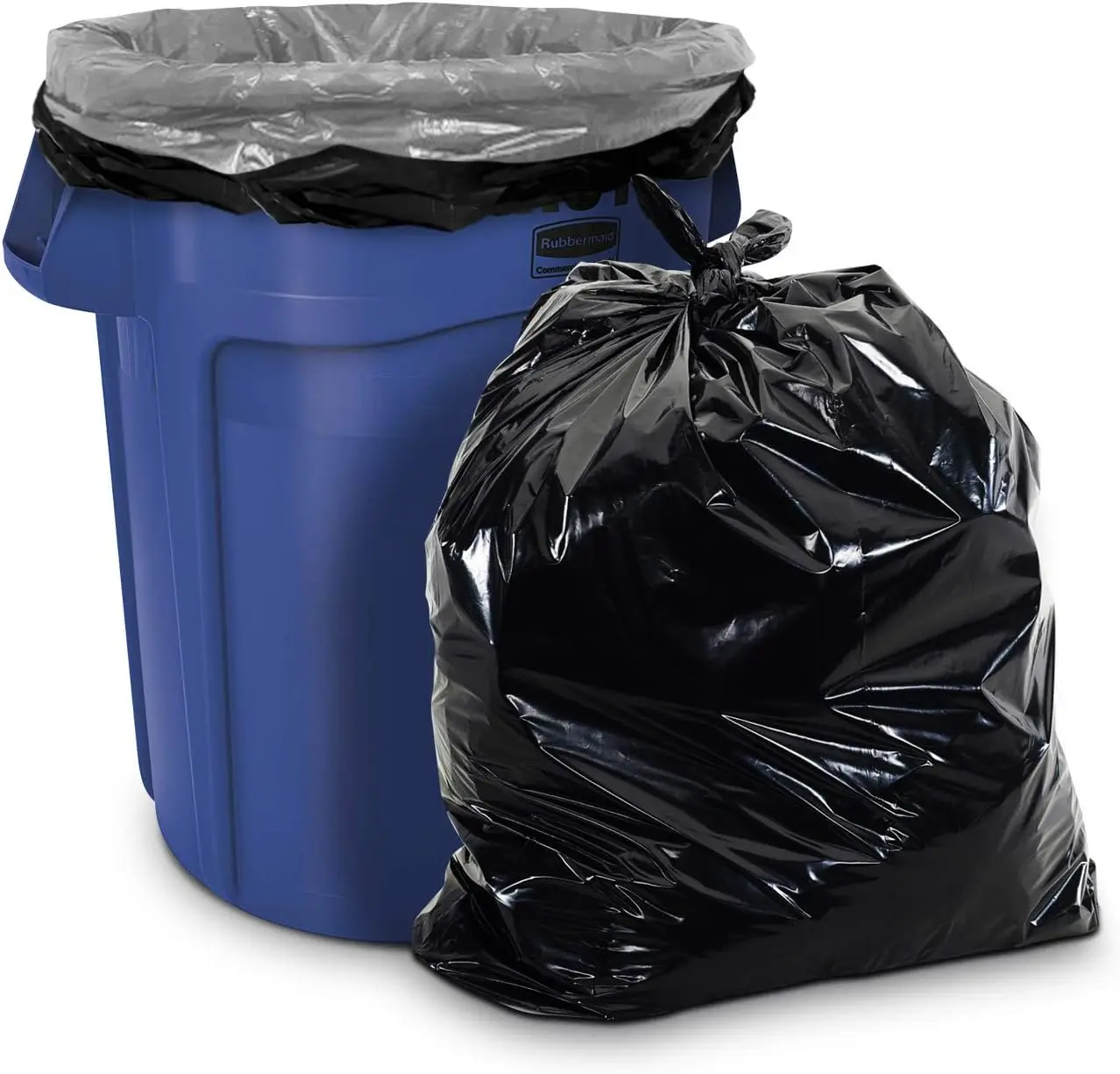 

CXP-3858X Series 55 Gallon Drum Liners (100 Count) - 38" x 58" - Thick 1.5 MIL (Equivalent) Black Trash Bags for C