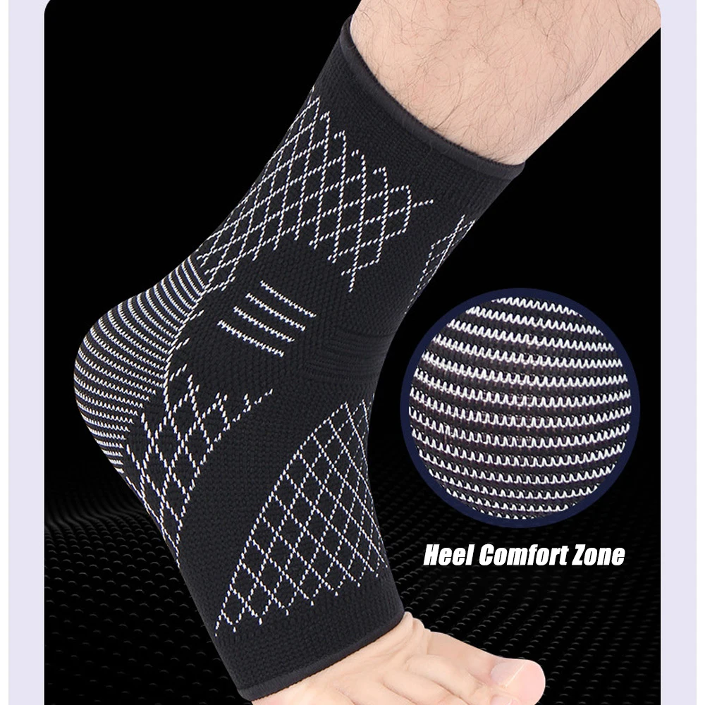 1 Pcs Achilles Tendon Support Brace, Plantar Fasciitis Sock, Ankle Compression Sleeve for Tendonitis and Flat Feet Relief Unisex