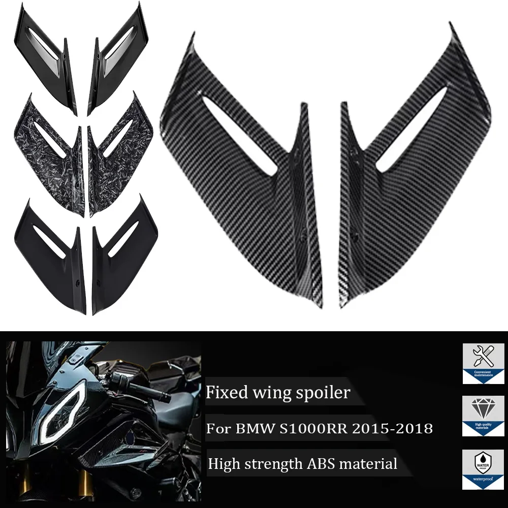 

Motorcycle Fixed Wing Spoiler For BMW S1000RR S1000 RR 2009-2014 Front Aerodynamic Wing Side Winglet Windshield Wing Aileron