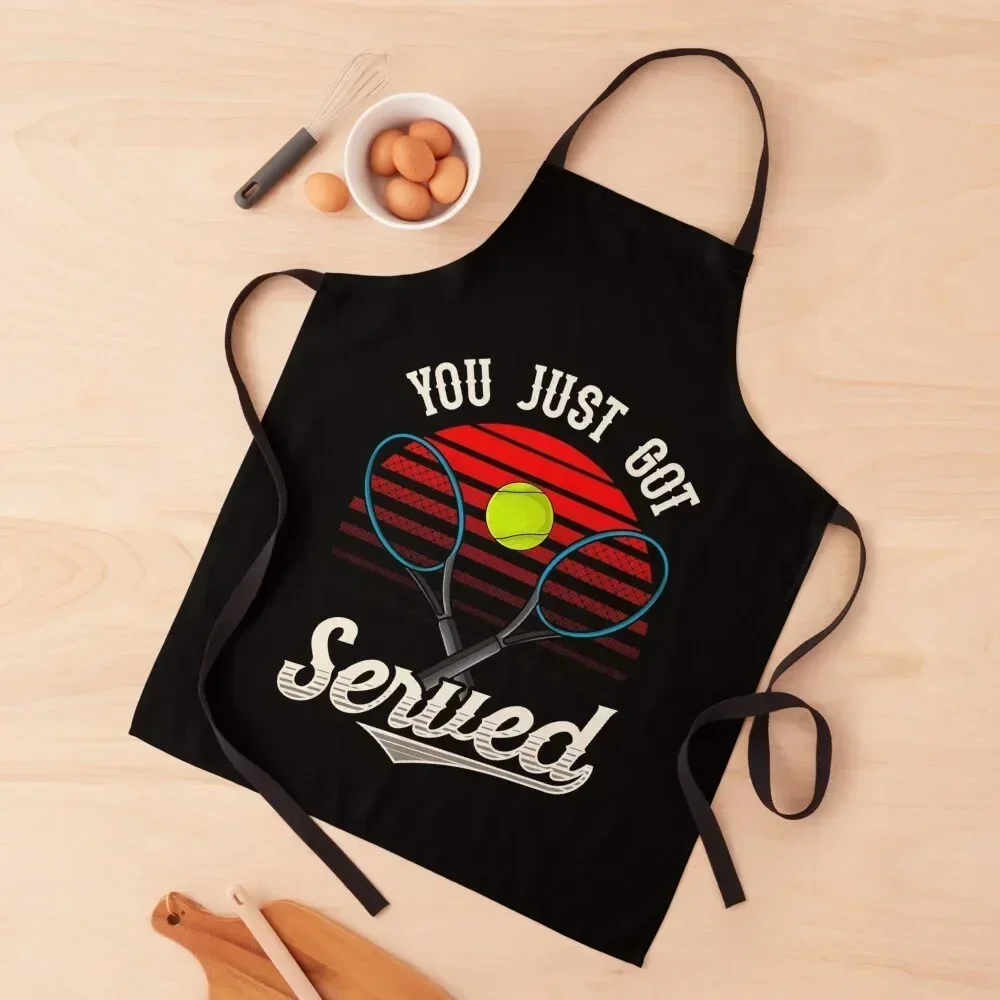 

Funny You Just Got Served Tennis Player Pun Apron Home And Kitchen kitchen utensil household woman Salon Apron