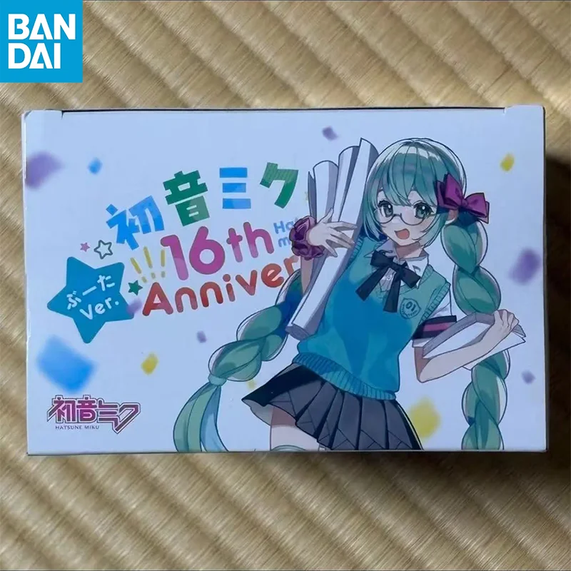 在庫ありオリジナル本物のボーカロイド歌手ルミナスタ初音ミク-16-周年記念ブーツ-pvc-18-センチメートルフィギュアアニメモデルおもちゃギフト