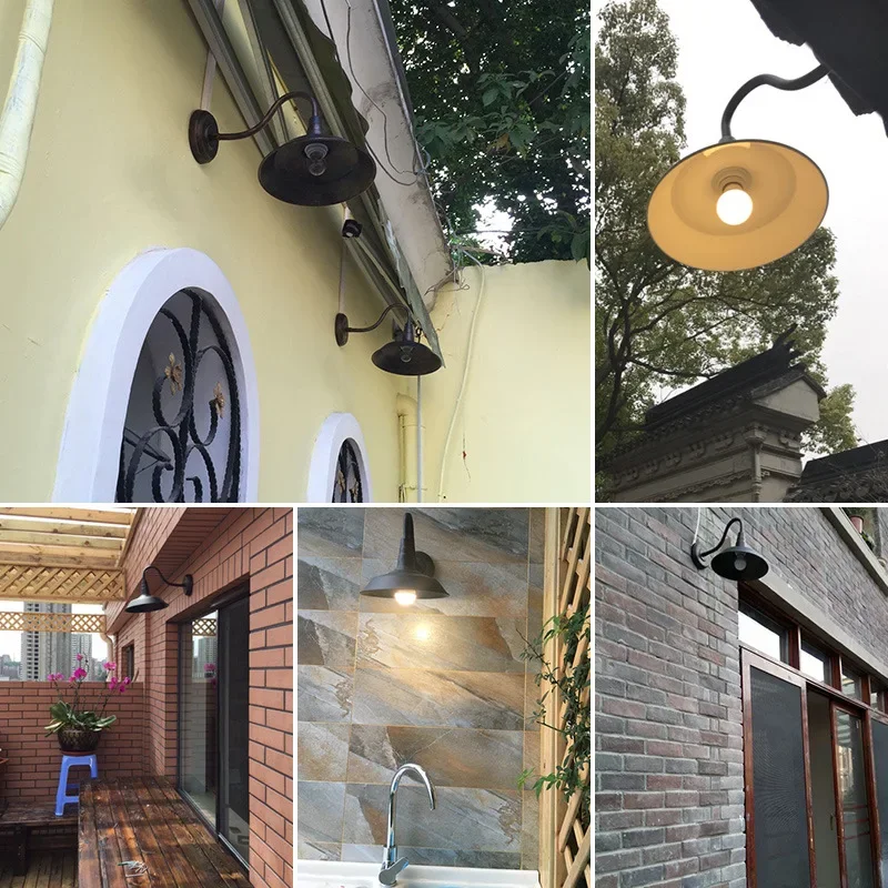 Retro Vintage Wall Mounted Lamp Loft Industrial Rust American Style Outdoor Indoor Light Luminaire Corridor Aisel Bar Waterproof