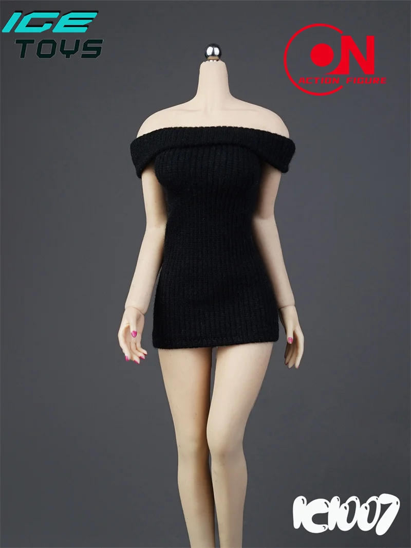 【In Stock】ICE TOYS IC1007 1/6 Scale Off Shoulder Sweater Dress Female Clothes Model Fit 12-inch Soldier Action Figure Body Dolls