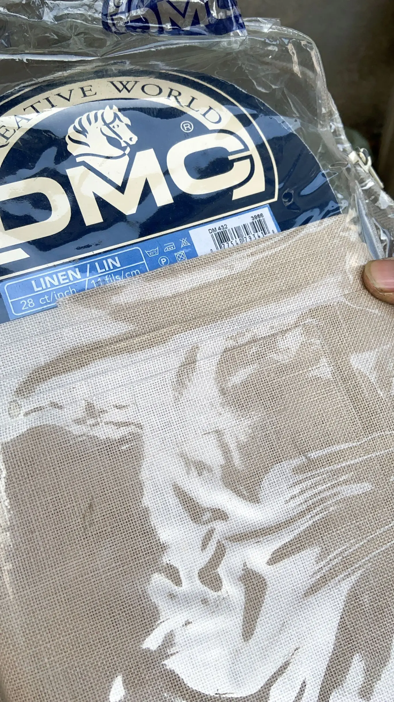 DMC fabric/aida stock  embroidery fabric 25ct color fabric cross stitch canvas cloth white color, 25-25cm, linen