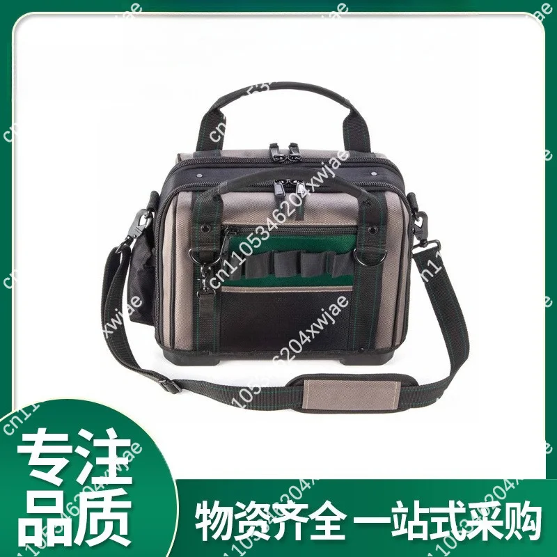 Thick Canvas Polyester Hardware Backpack Double Opening Multi-purpose Portable Tool Storage Bag