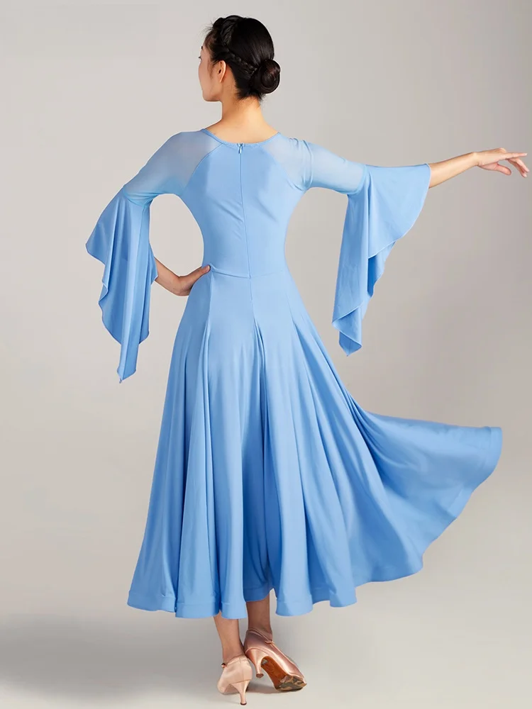 Danse moderne Dr jupe Sle pratique orm pour danse sociale danse de salon danse carrée Performance Costume femmes