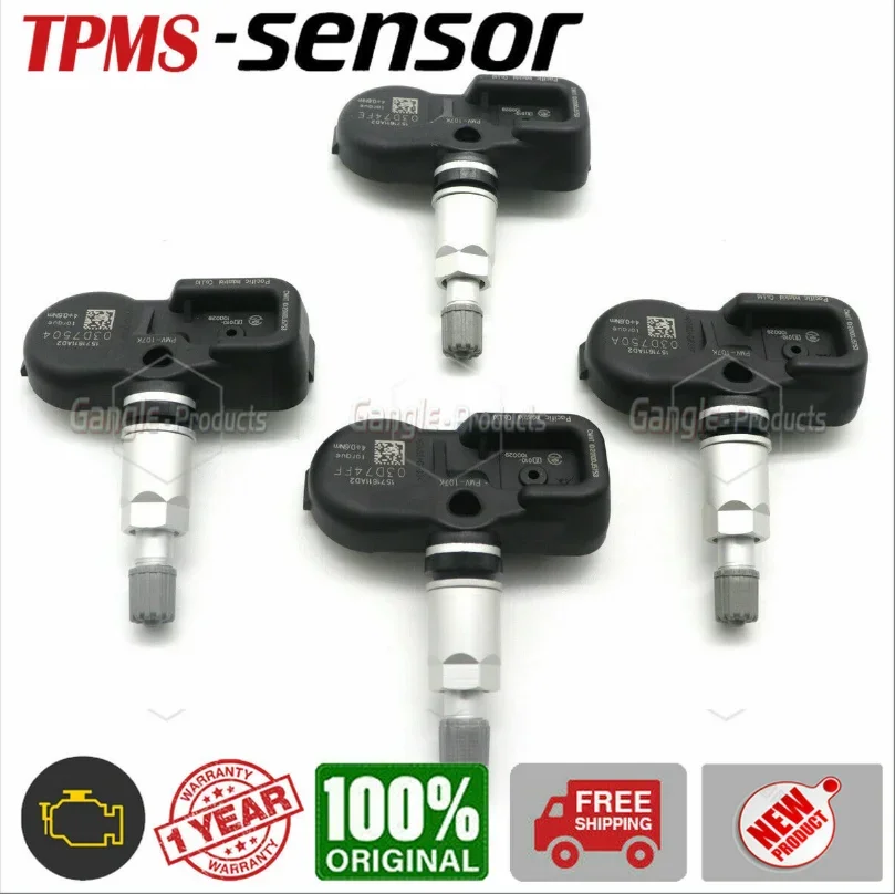 4PCS 42607-50010 TPMS 42607-50011 TPMS Sensore di pressione dei pneumatici per Lexus ES GS IS LS Toyota Land Cruiser RAV4 PMV-107K