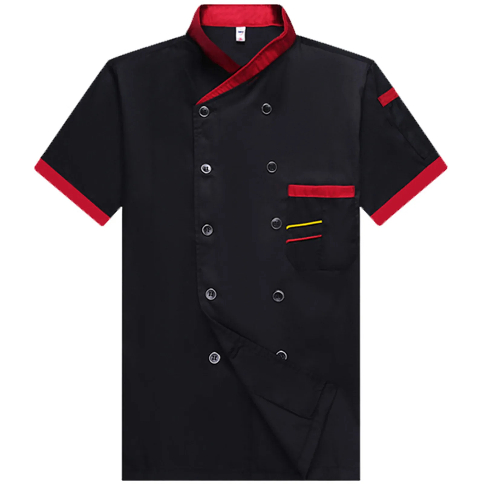 

Men'S Chef Uniform Short Sleeve Men'S Clothing Catering Work Uniform Back Kitchen Uniform Men'S Top