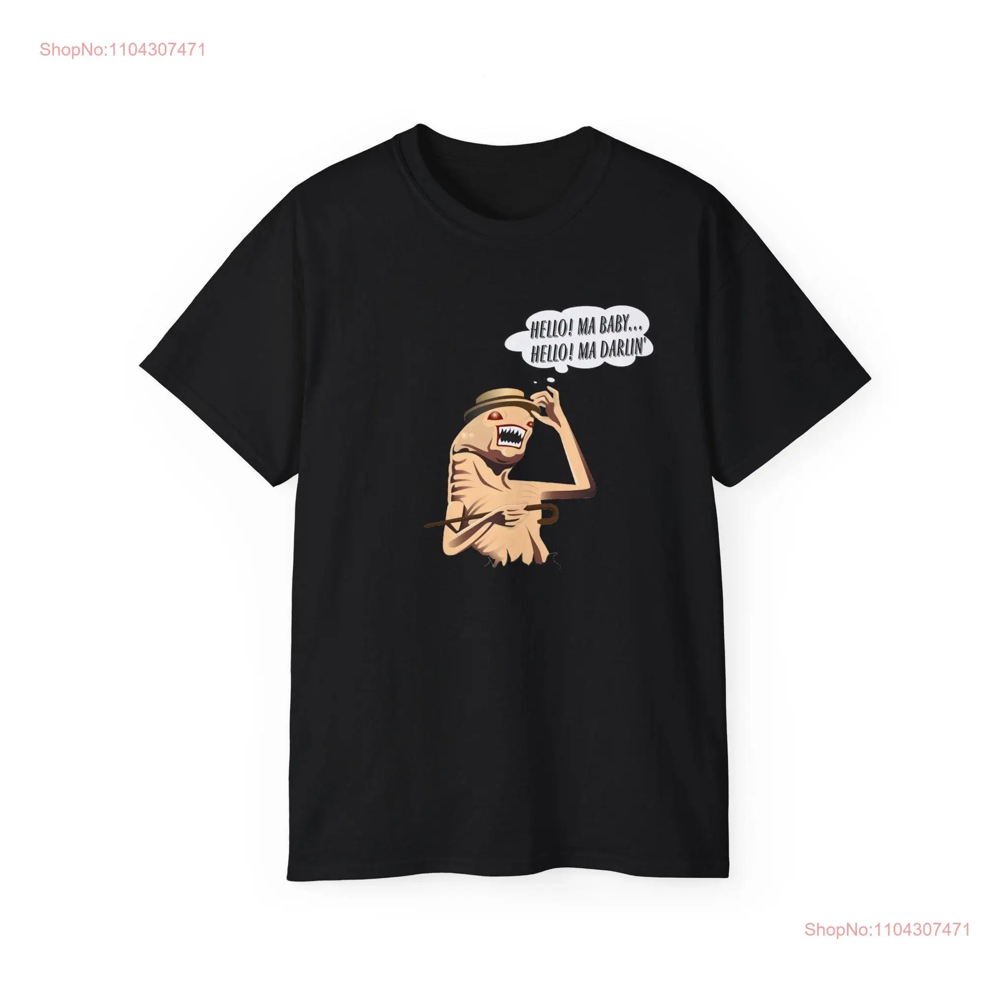 Spaceballs Funny T Shirt Hello My Baby Darling Singing Alien Top Hat and Cane long or short sleeves