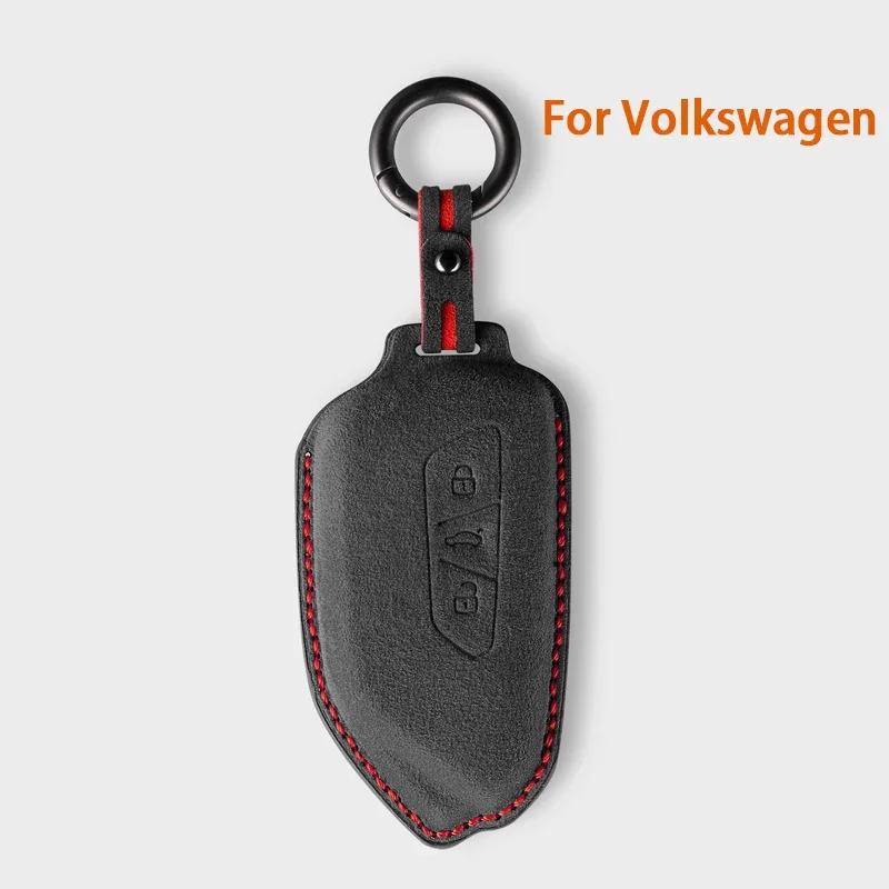 For VW Volkswagen Golf 8 Tuang X ID4 ID6 ID3 Talagon Lamando L Suede Remote Car Key Case Shell Keychain for VW Car Key