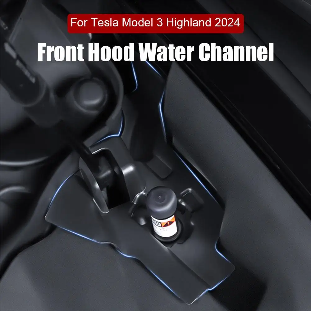 Voorste Kofferbak Filter Voor Tesla Hoogland 2024 Anti Verstopping Watergeleider Grille Kanaal Kap Water Barrière Box Puin Filter P 0X9