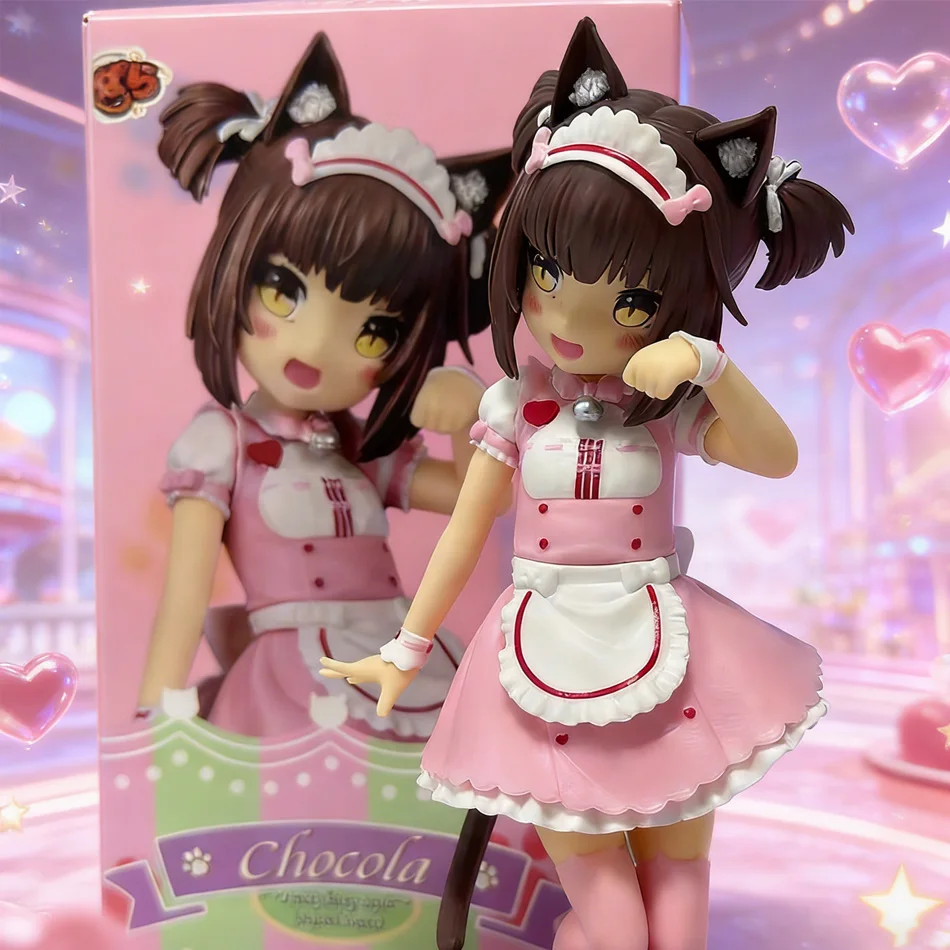 

18CM Cat Maid Anime NEKOPARA Figure Chocolates Vanilla Cute Pretty Cat Style Model PVC Static Child Toys Collectible Gift Dolls