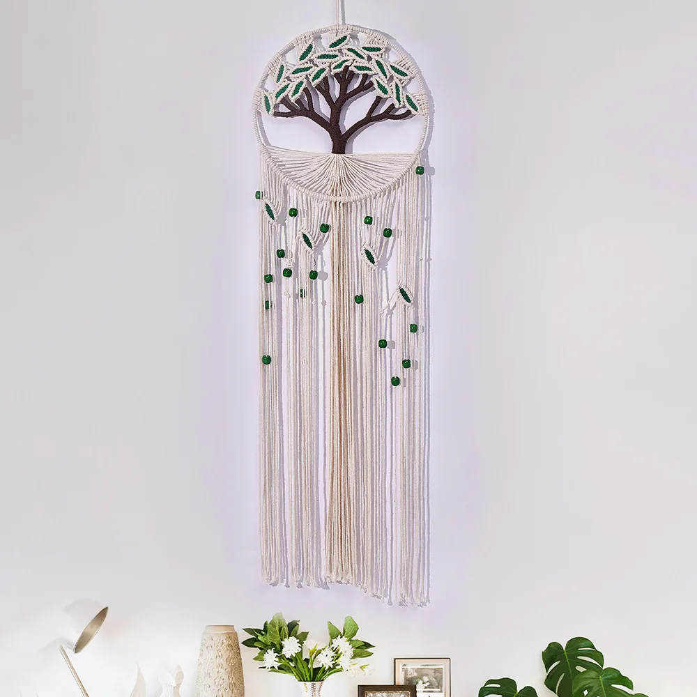 Tree of Life Macrame Wall Hanging Boho Handmade Woven Tapestry Wall Decor Art Living Room Macrame Tapestry Boho Decor