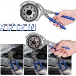 Adjustable Oil Filter Wrench Pliers Clamp Type Removal Tool 9 iInch 12 Inch Steel Oil filter pliers for Auto Oil Change