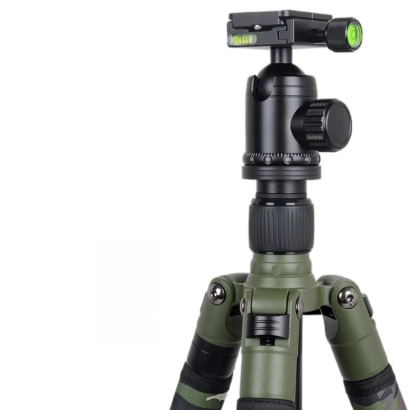 T-284C + FB-1 profissional tripé de fibra de carbono conjunto gimbal câmera SLR tripé gimbal