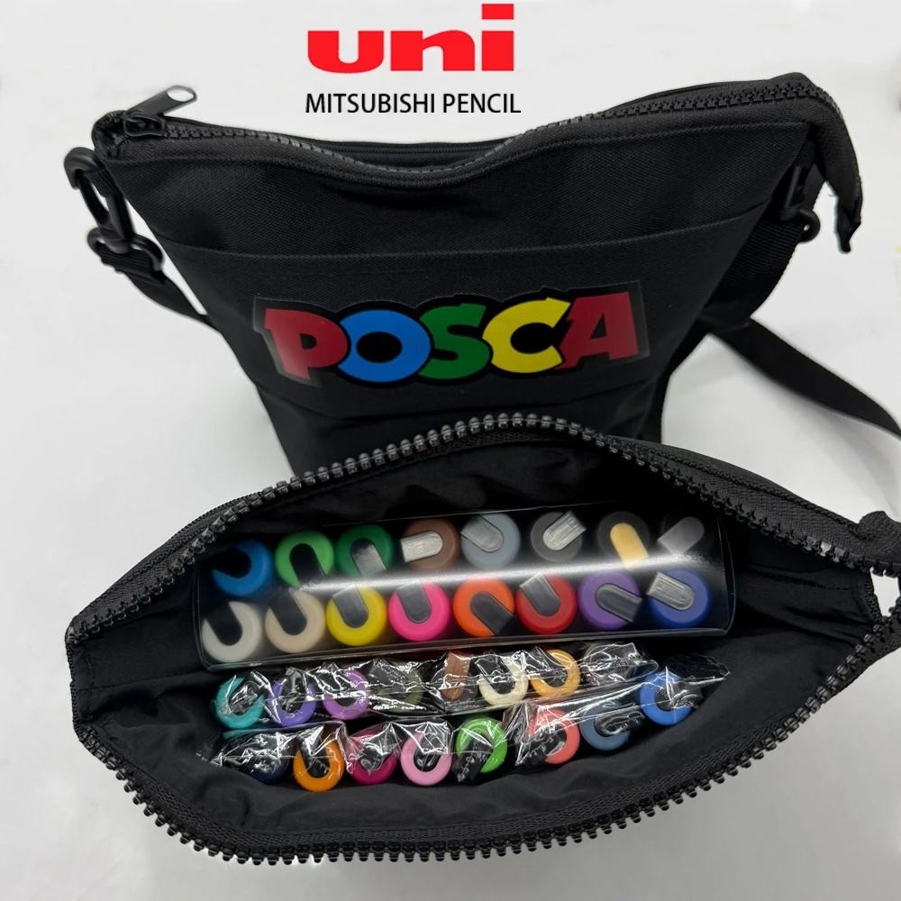 32pcs Japan UNI POSCA Marker Pen Poster Pen PC-3M/5M Graffiti Manga Advertisement Multi-color Optional Art Supplies Stationery
