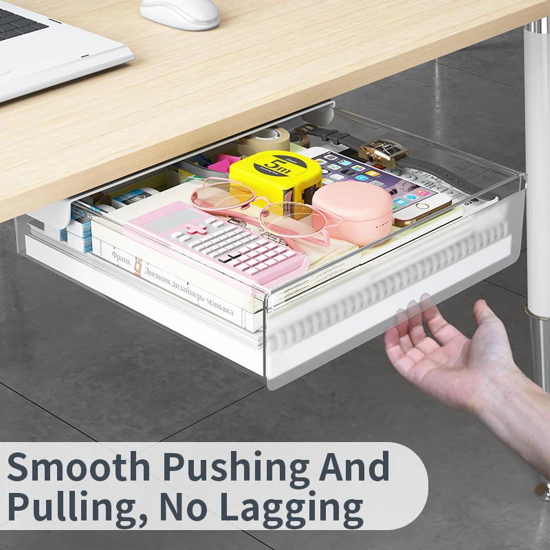 

Скрытый ящик для хранения под столом, самоклеящиеся ящики, офисный органайзер, аксессуары для стола, пластиковый ящик для хранения под нижним столом, ящик