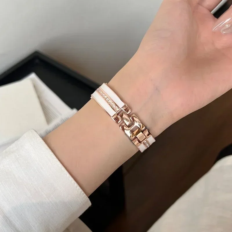 Luxury Strap for Mi Band 9 Bracelet Metal Wristband for Xiaomi Mi Band 9 Stainless Steel Band Miband 8 9 Replacement Accessories image 3