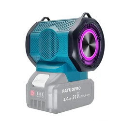 Schnurloser Bluetooth-Lautsprecher, tragbarer Lautsprecherverstärker für Makita 18 V Akku-Surround-Player, Outdoor, Camping und Partys