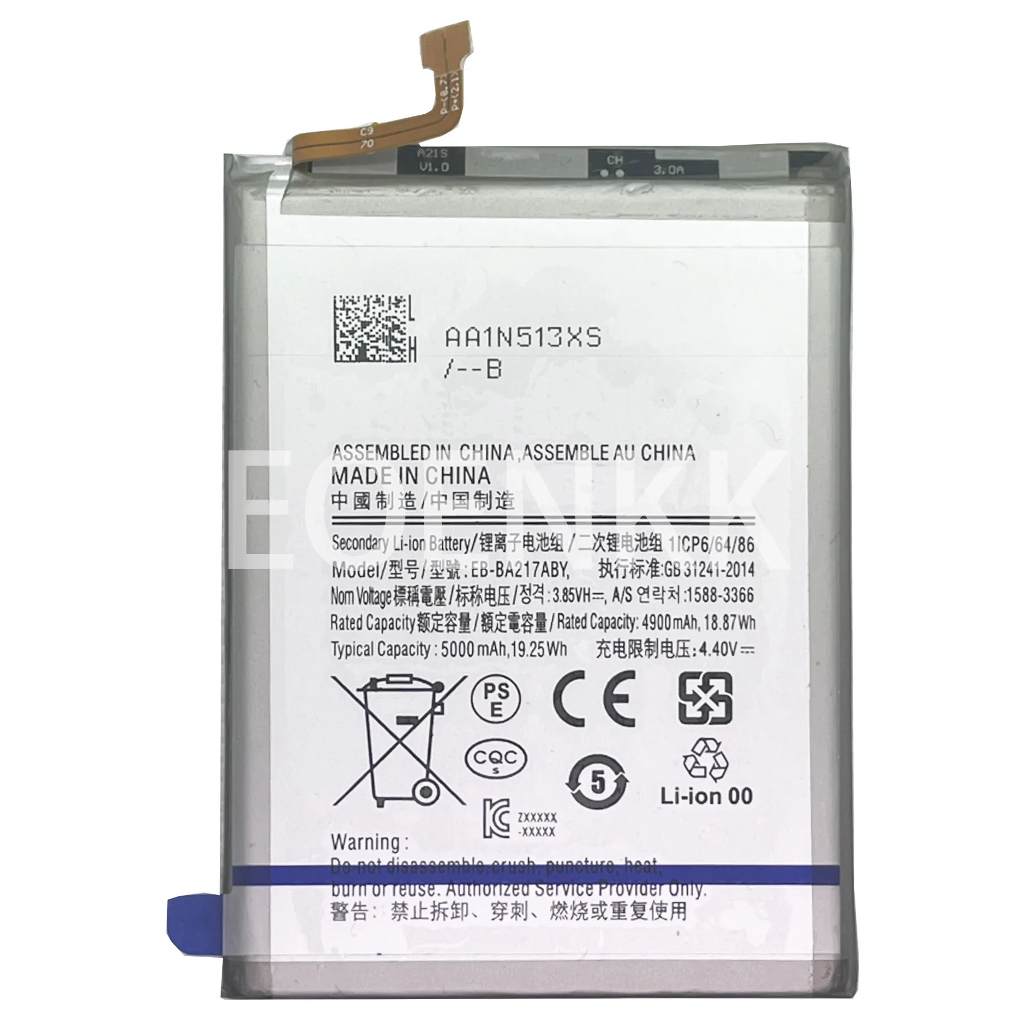 EB-BA217ABY 5000mAh Replacement Battery For Samsung Galaxy A21s SM-A217F/DS SM-A217M/DS SM-A217F/DSN + tools phone