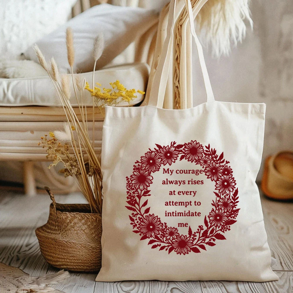 Pride and Prejudice Jane Austen Quote Tote Bags Book Lover Gift Ladies Elegant Shoulder Bags Large Capacity Canvas Bookish Bags