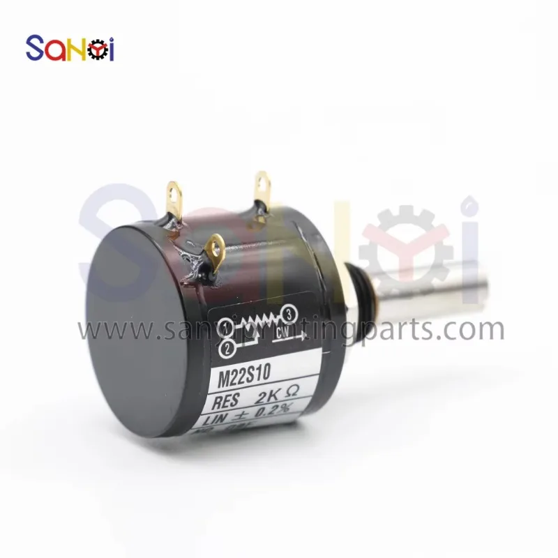 Best quality new NIDEC COPAL M22S10 1K 2k 0.2% multi turn wire wound potentiometer silver label printer potentiometer