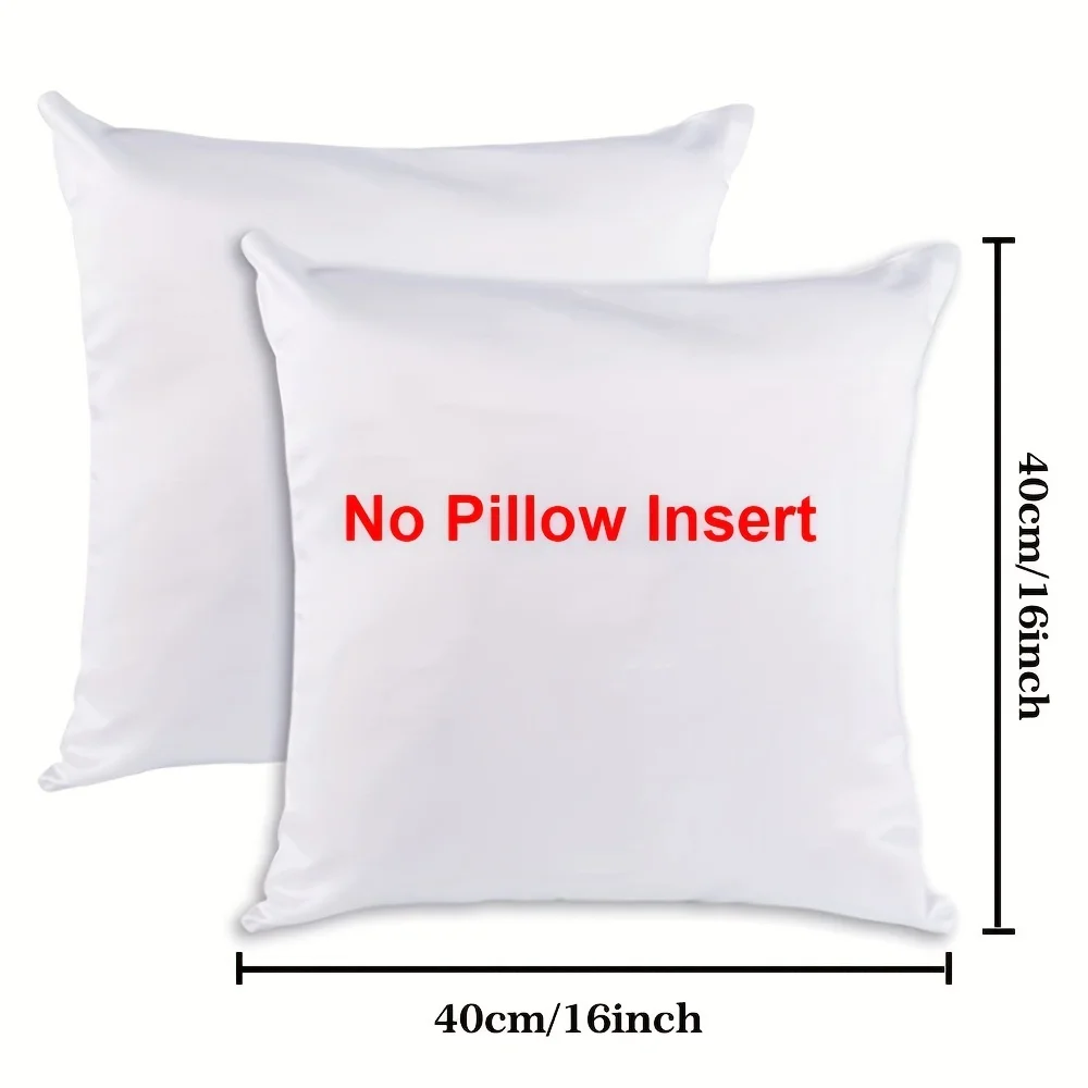 Blank Sublimation Pillow Covers 2/6/10PCS 40x40cm Polyester Throw Pillow Case Heat Transfer Cushion Cover For DIY Home Sofa Deco