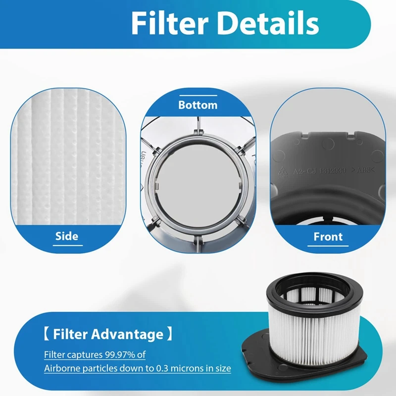 6 قطعة فلتر IZ862H لمكنسة القرش اللاسلكية، مناسب لجزء مكنسة سلسلة Shark IZ840 IZ800 Xpsmfiz700and XFFKIZ700