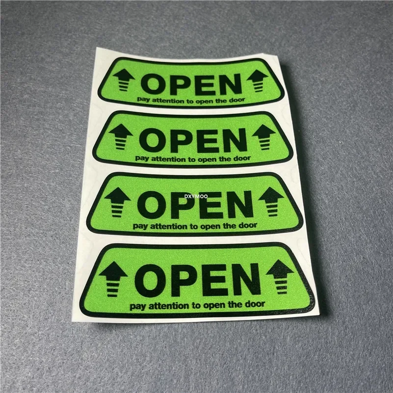 

Window Tail Engine Hood Motor Duel Tank Decal Warning Pay Attention To Open The Door Car Sticker Reflective Vinyl Tape Auto