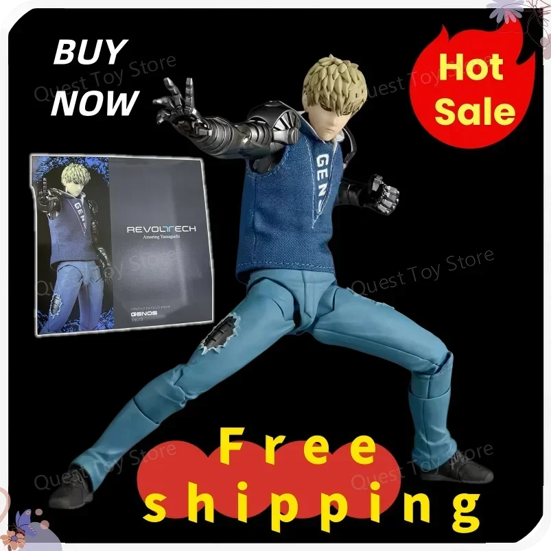 

New Ko Genos Anime Action Figures Kaiyodo Revoltech Yamaguchi One Punch Man Figurine Joint Movable Model Statue Kids Toys Gifts