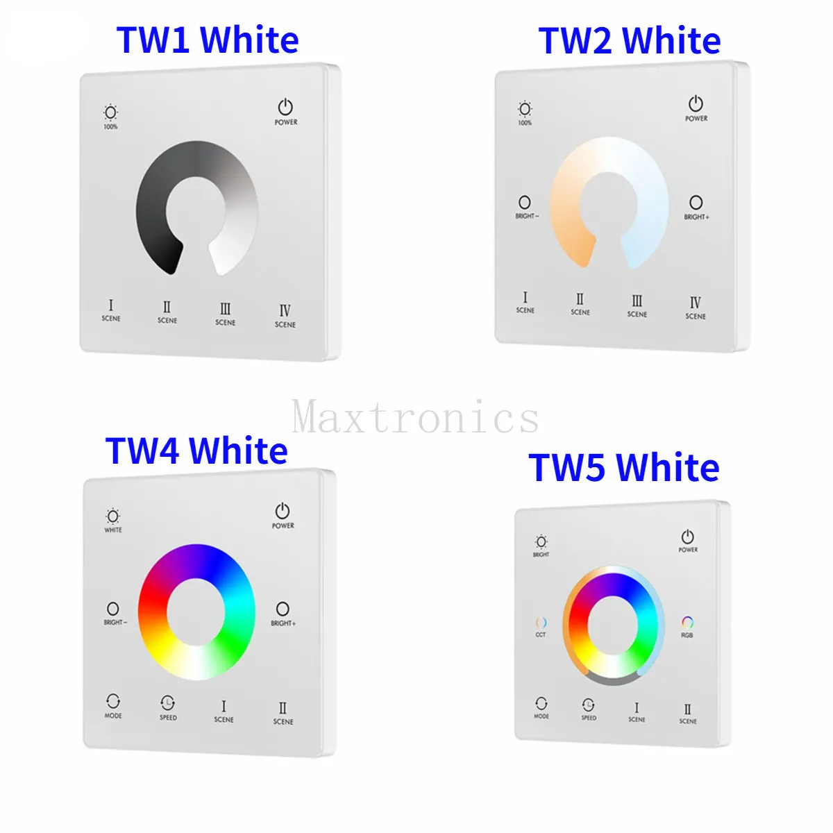 1 strefa ściemniacz pojedynczy kolor/RGB/RGBW/RGB + CCT wiszący Panel dotykowy pilot zdalnego sterowania (bateria CR2032) do taśmy LED