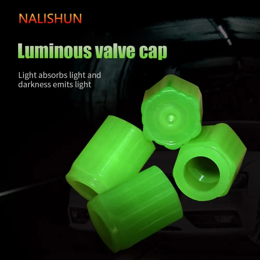 8pcs Tire Luminous Valve Cap General Tire Cap Motorcycle Electric Vehicle Vacuum Tire Wheel Tyre Rim Stem Covers Car Accessories