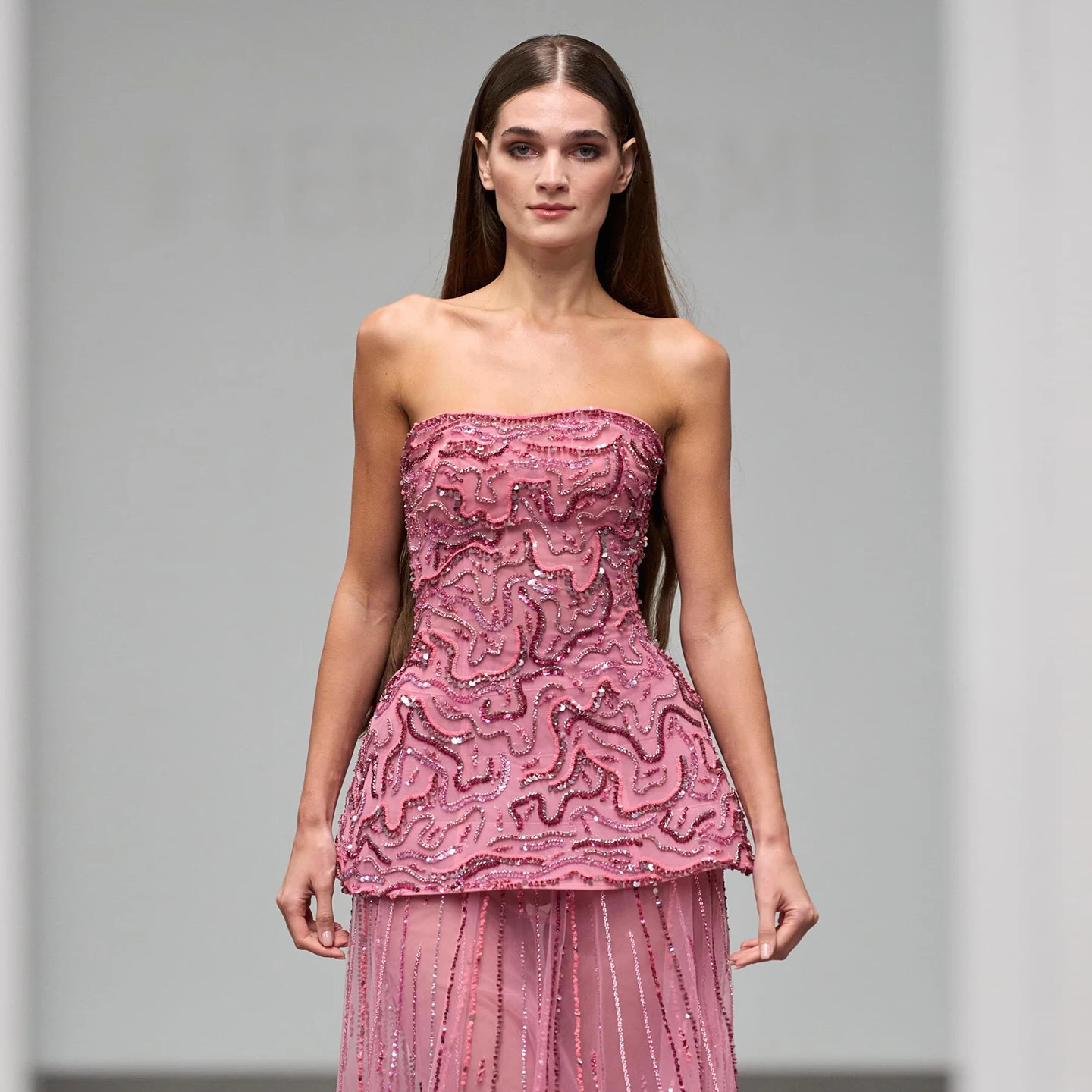 

Шарон Саид Роскошное Дубайское розовое кристаллическое синее вечернее платье без бретелек с бисером, свадебные платья, новинка 2025, SS218, по индивидуальному заказу