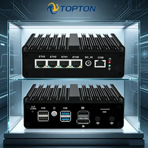 Topton New Intel N150 Firewall Computer J5005 J6412 6305 4x2.5G i226 LAN Industrial Fanless Mini PC OPNsense pfSense Home Server