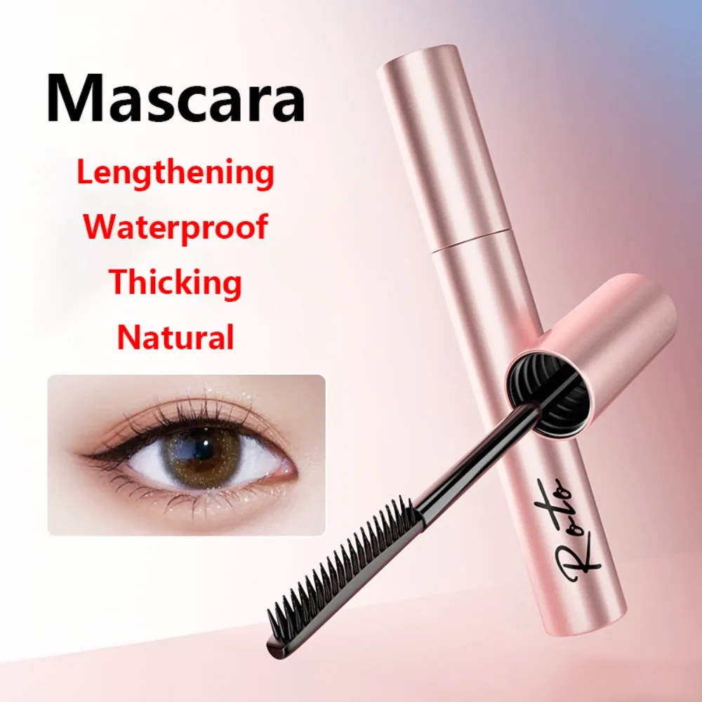 Ready Stock, máscara negra resistente al agua, alargamiento, grueso, extensión de pestañas duradera, maquillaje cosmético de ojos rizado Natural