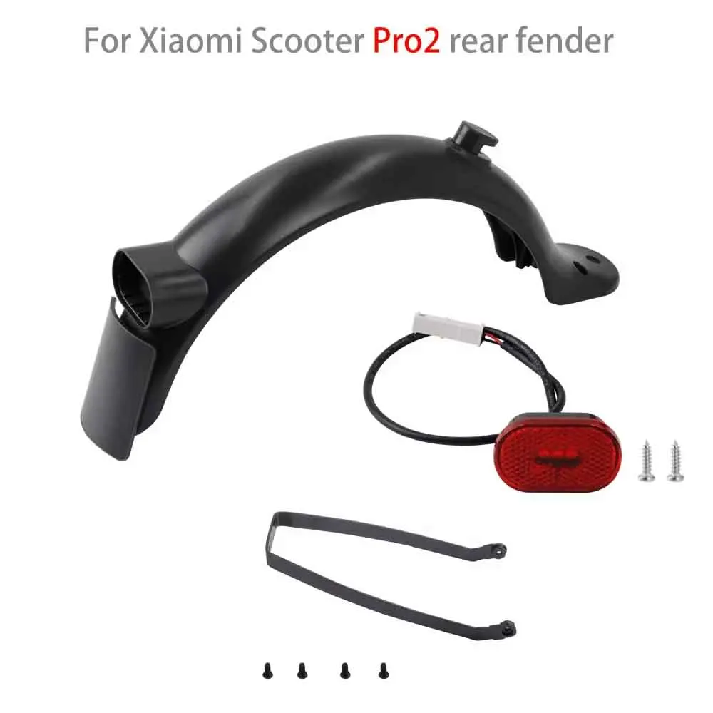 Fender Bracket Taillights Kit for Xiaomi Pro 2 Electric Scooter Mudguard Wing License Plate Light 8.5 Inch Fender Support image 3