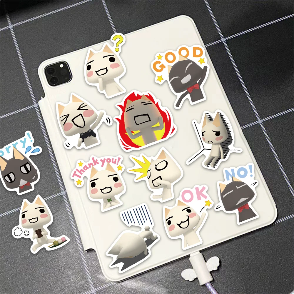 50pcs Kawaii Toro Well Cat Cute Cartoon Graffiti Stickers Computer Skateboard Refrigerator Guitar Toy PVC Waterproof Stickers