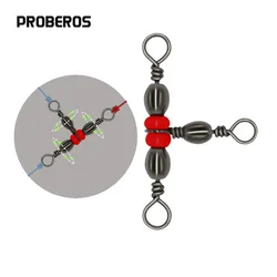 10Pcs Barrel Triple Swivels 3-ways Fishing Rolling Swivels Sea Stainless Steel Connector Saltwater Tackle Swivels Accessories