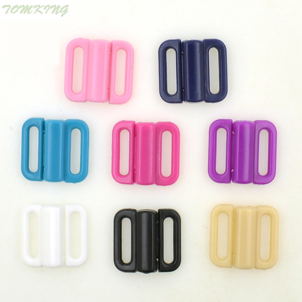 10set/lot Craft Plastic color Rectangle Tape Closure Hook & Clasp Waist Extenders Sewing On Clothes Bra Clip Hooks accessories