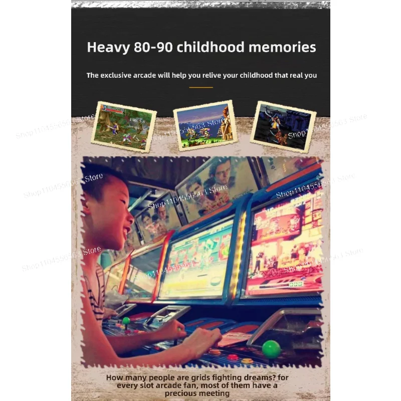 Foldable Arcade Stick - Portable Retro Gaming Console Joystick for Street Fighter & Mortal Kombat, Plug-n-Play Classic Combat